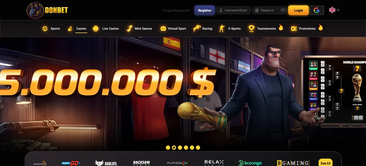 Captura de la web de Donbet